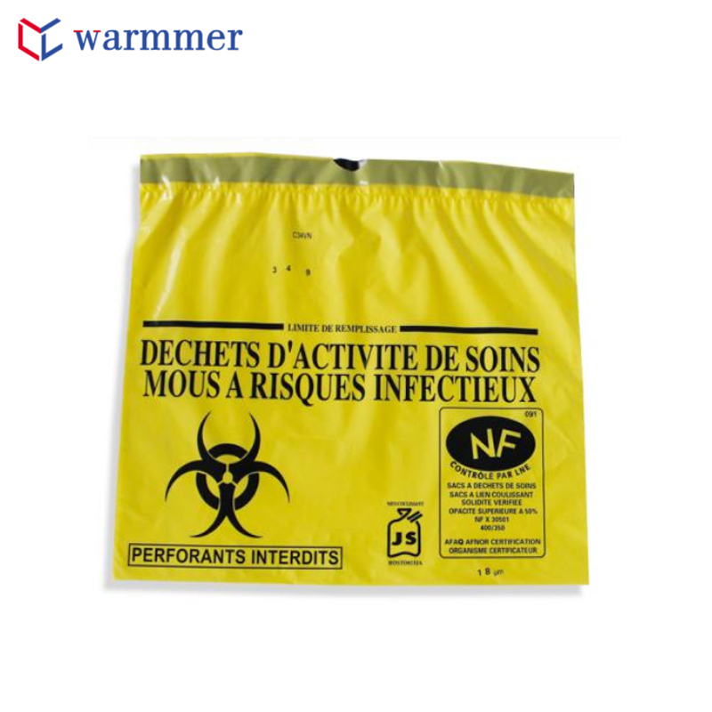 disposable drawstring biohazard bag